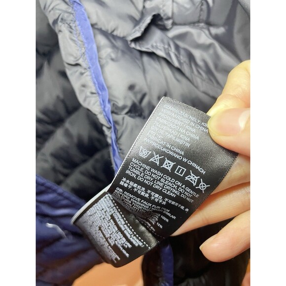 Superdry Navy Blue Women’s Full Length Padded Jacket Hooded Size US 6 - Picture 8 of 12